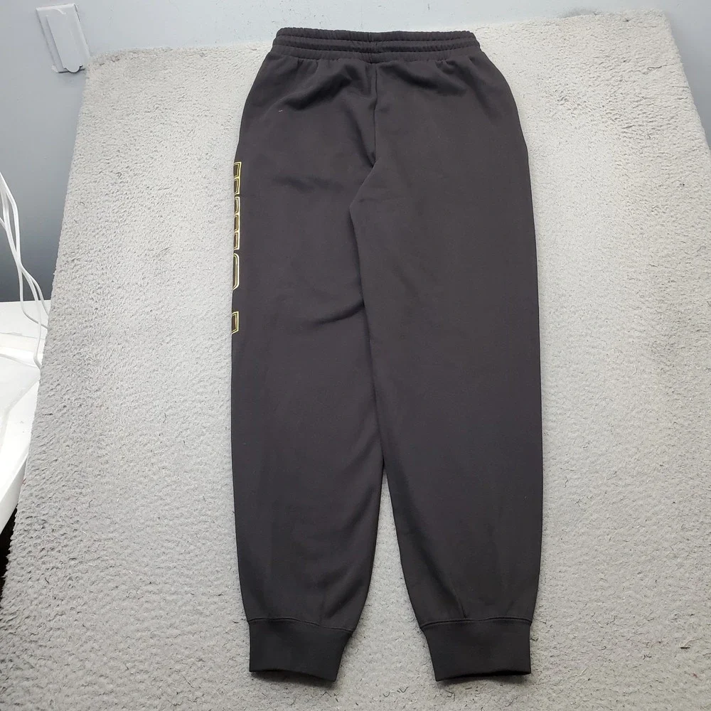 PUMA Maximal Metallic Sweatpants Mens M Black Regular Tapered Leg Drawstring
